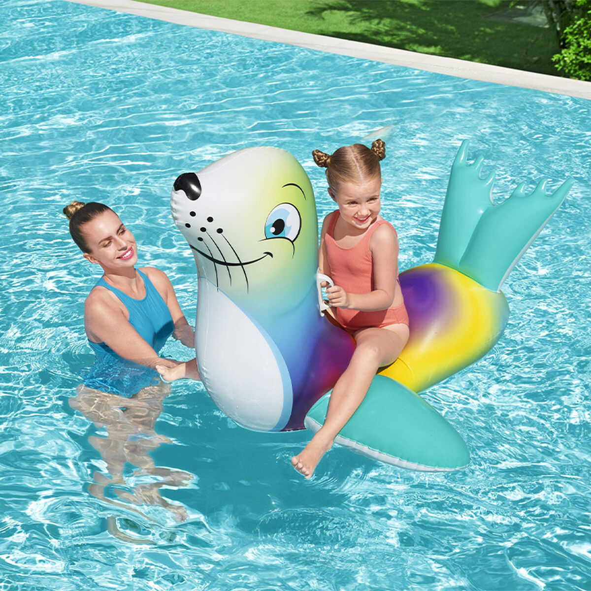 Oppustelig Figur til Pool Bestway Sæl 157 x 114 cm 140 x 141 x 93 cm